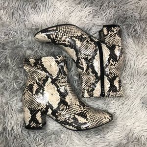 Snake print Booties